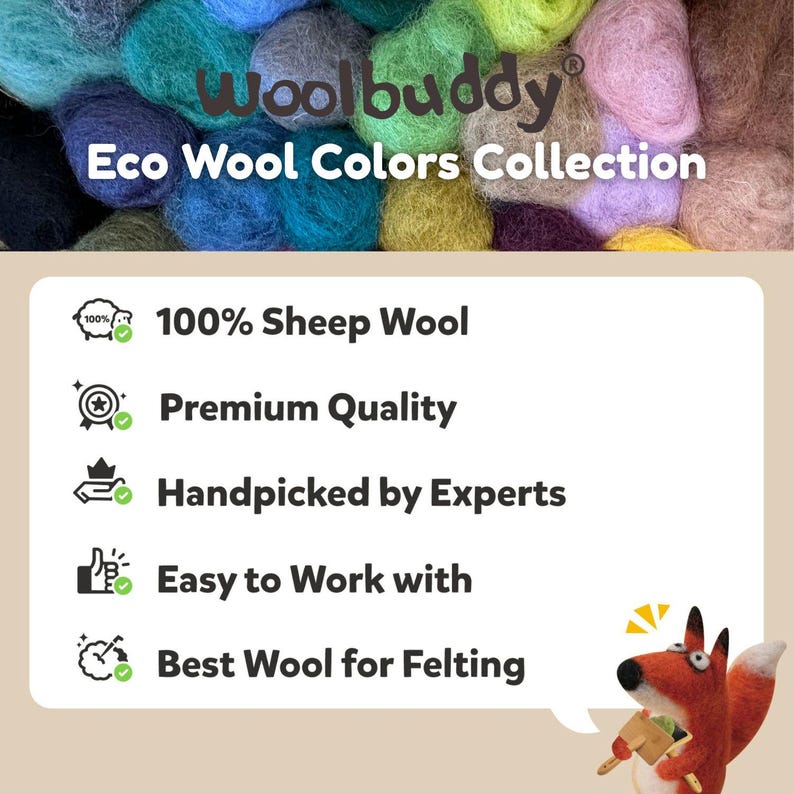 thumbnail image 2 of Woolbuddy Needle Felting Mat – 100% Wool, XL Size, Eco-Friendly Craft Pad 2 of 13