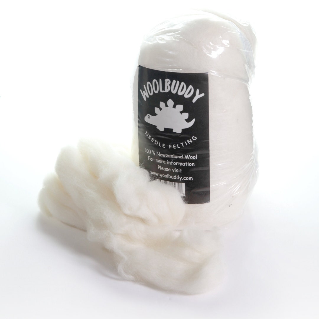 Core Wool Batting For Needle Felting, Wool Stuffing, Undyed Wool