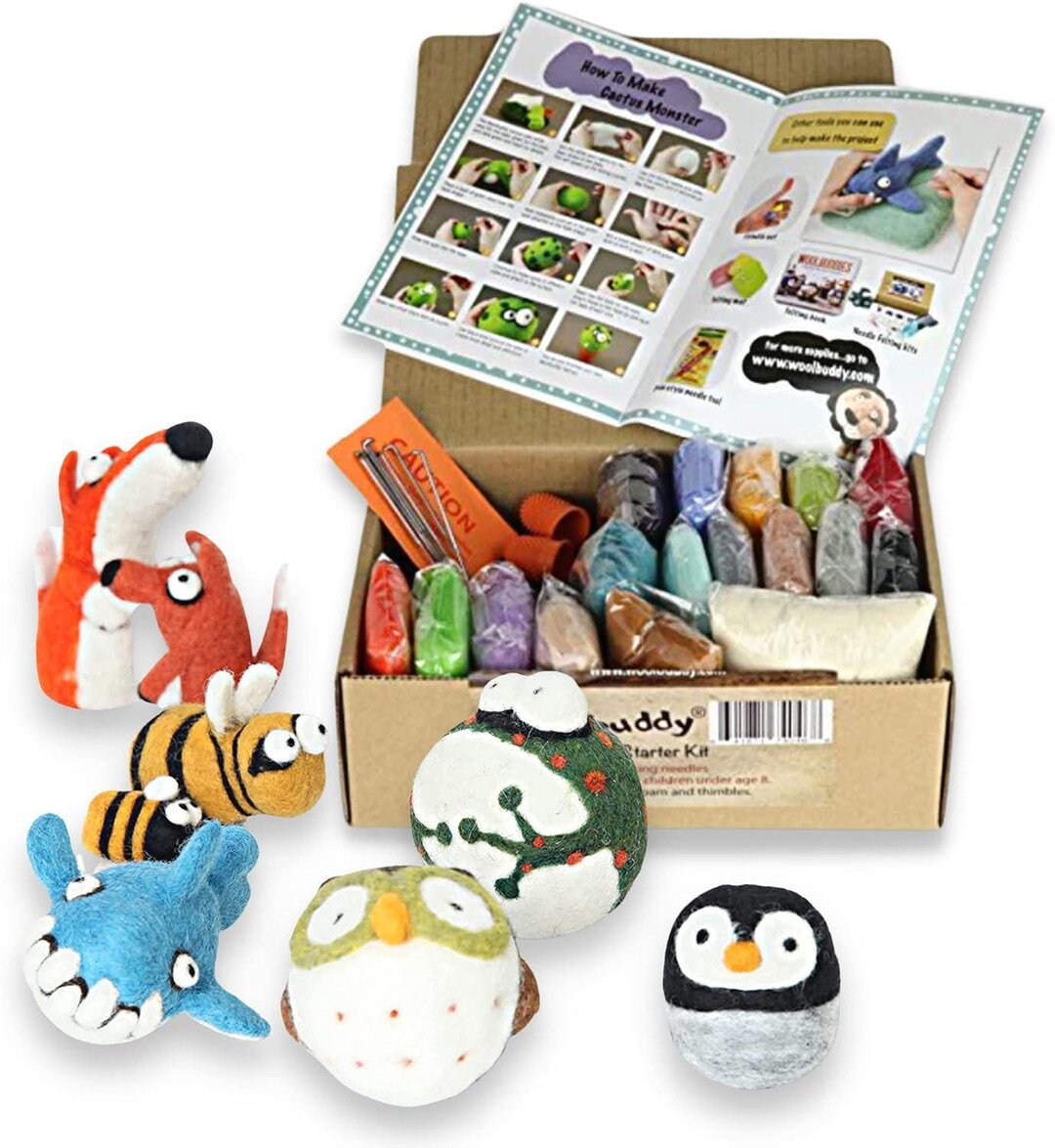 Kit Feutrage Aiguille Débutant Woolbuddy - Projet DIY Zèbre - Adulte