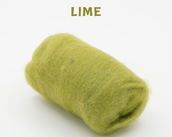 Corriedale Wool Lime – Premium Wool Roving for Needle Felting & Crafts | Woolbuddy