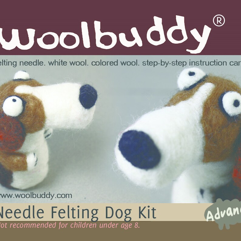 Needle felting Dog kitDog beginner DIY felting Kit Needle Etsy
