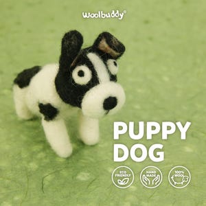 Needle Felting Kit - Puppy, Cute Felted Puppy, Needle Felting Kit Beginners, Wool Felting, DIY Craft Kit, Christmas Gift, Kids Plush Toy