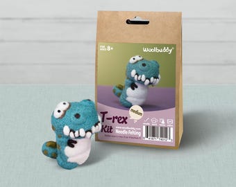 T-Rex Needle Felting Kit – Beginner DIY Dinosaur Craft Gift