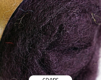 8 oz Grape Corriedale Wool Roving – New Zealand Felting Fiber