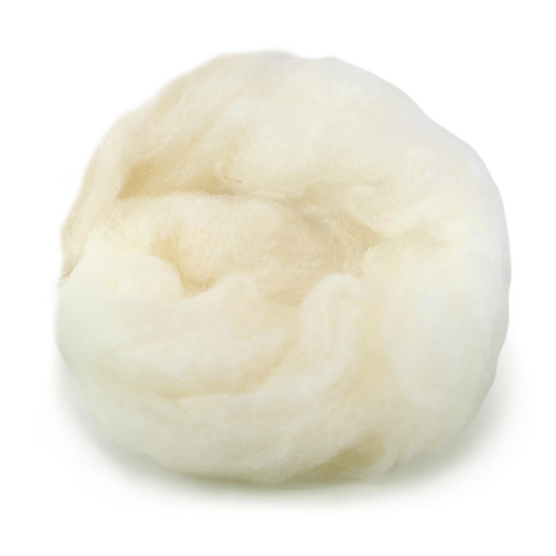 White Core Wool Batting, Undyed Sheep Wool, Needle Felting, Spinning bild 7