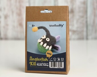 Angler Fish Needle Felting Kit, Woolbuddy DIY Craft for Beginners