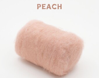 Peach Corriedale Wool – Roving for Felting, Spinning & Crafting | Woolbuddy