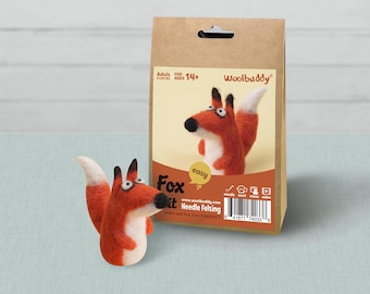 Fox Needle Felting Starter Kit, DIY Wool Craft