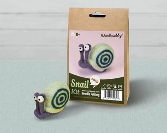 Snail Needle Felting Kit – Beginner DIY Wool Craft Gift