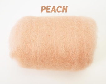 1 oz Peach Corriedale Wool Roving – New Zealand Felting Supply