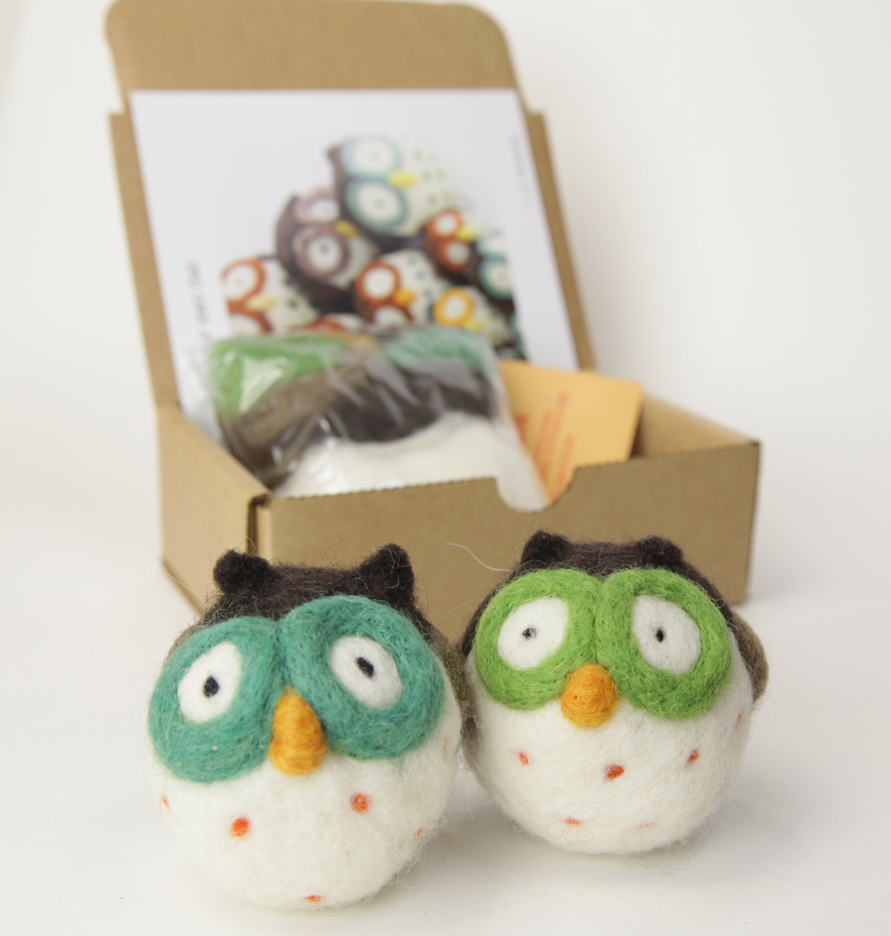The Crafty Kit Company Owl Family Needle Felting Kit