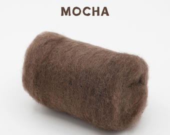Corriedale Wool Mocha – Premium Wool Roving for Needle Felting & Crafts | Woolbuddy