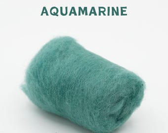 Corriedale Wool Aquamarine – Premium Wool Roving for Needle Felting & Crafts | Woolbuddy