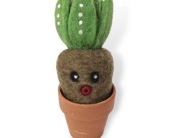 Wool felt sprout ~ Felted ornament ~ Needle felting plant decor