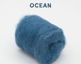 Corriedale Wool Ocean – Premium Wool Roving for Needle Felting & Crafts | Woolbuddy