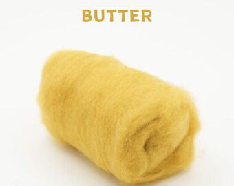 Corriedale Wool Butter – Premium Wool Roving for Needle Felting & Crafts | Woolbuddy