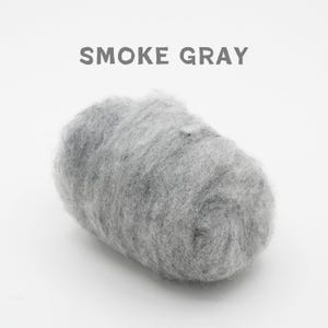Corriedale Wool Smoke Gray – Premium Wool Roving for Needle Felting & Crafts | Woolbuddy