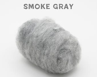 Corriedale Wool Smoke Gray – Premium Wool Roving for Needle Felting & Crafts | Woolbuddy