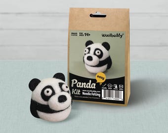Panda Needle Felting Kit for Beginners, Wool Craft DIY