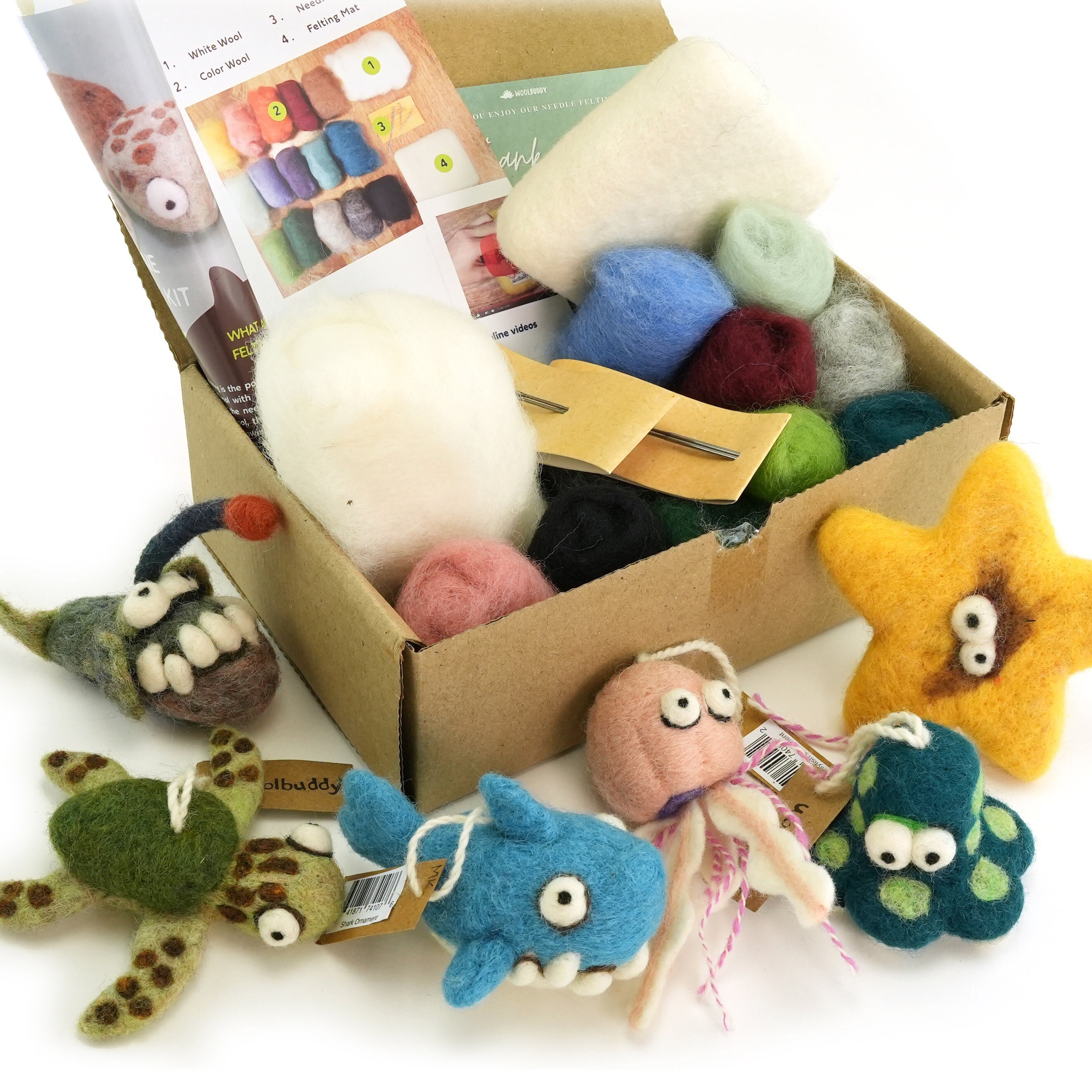 Needle Felting Kit for Beginners, Wool Felting Kit, Needly Felting Craft Kit,  Felting Supplies, DIY Kit, Felt Animals Kit, Kids Felting Kit 