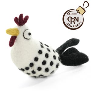 Chicken Ornament, Felted Chicken, Needle Felted Farm Animal, Chicken Lover Gift, Farm Ornament, Wool Felted Ornament, Kids Gift, Home Decor