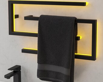 Modern Metal Wall Mounted Towel Rack – Minimalist Bathroom Decor