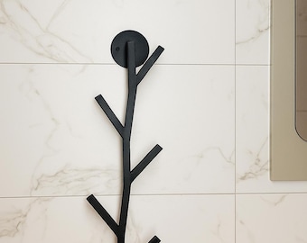 Wandgarderobe - Moderne Metallhaken für Kleidung, Hüte & Handtücher - Boho Wanddekor - Schwarz Weiß Gold Optionen