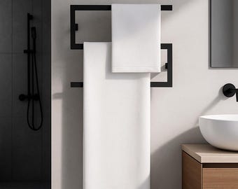 Handmade S-Shaped Metal Towel Rack | Minimalist Bathroom Organizer