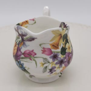 Bristol china company small milk jug creamer with Crocus design