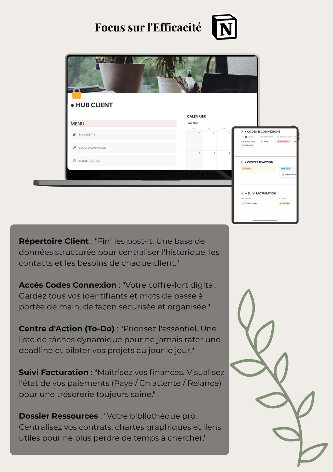 Template Notion Hub Client Pro, Freelance Management, Self-employed ...