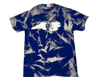 Duke Blue Devils Acid Wash Tee Bleach Dyed College Shirt NCAA Game Day Fan Apparel North Carolina Pride Shirt