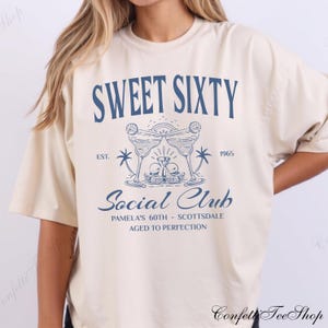 Comfort Colors 60th Birthday Shirt: Cocktail Social Club Tee