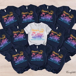 Personalized 50th Birthday Cruise Shirt: 2025 Family Vacation Tee