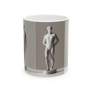 Artistic Sculpture Ceramic Mug - Perfect for Art Lovers, Home Decor, Gift for Artists, Unique Coffee Cup, Minimalist Style