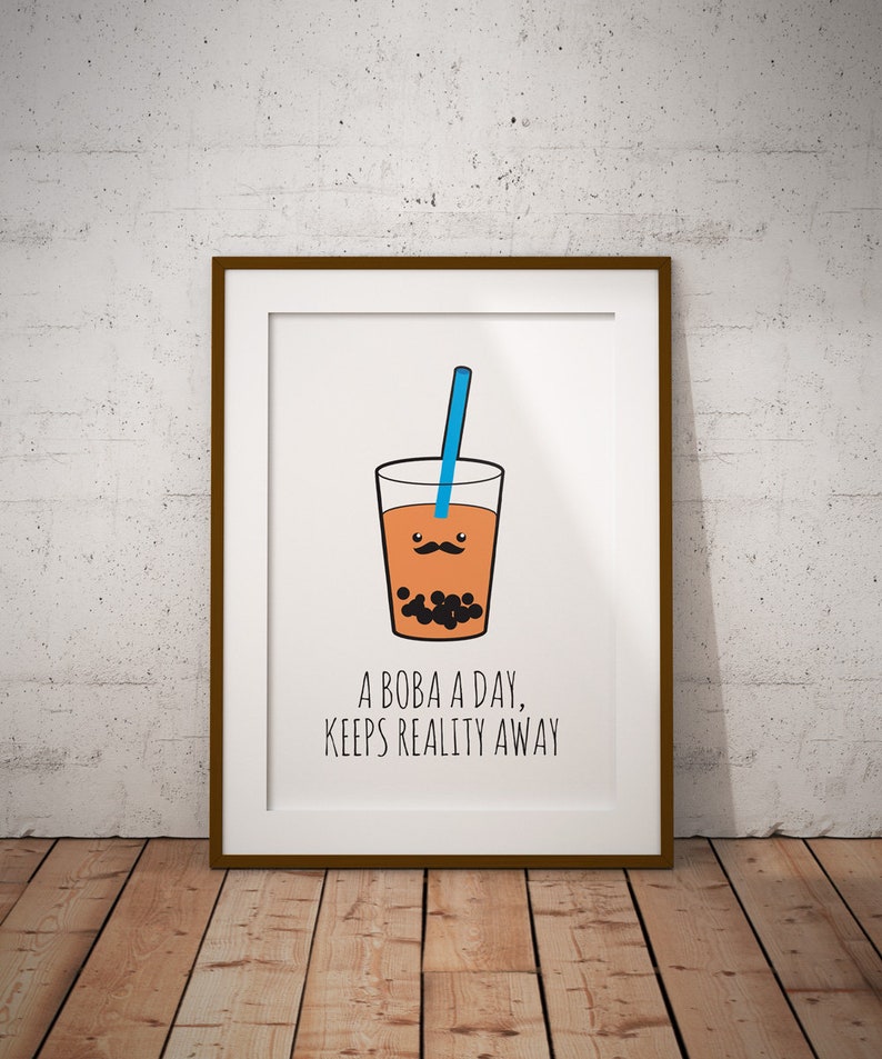 Cute Bubble Tea Prints, 8x10 prints image 9