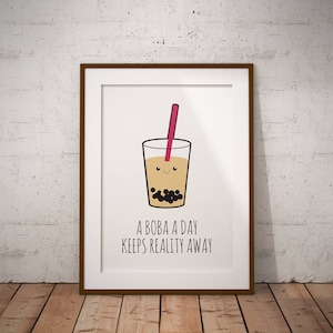 Cute Bubble Tea Prints, 8x10 prints image 1