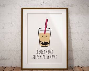 Cute Bubble Tea Prints, 8x10 prints