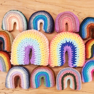 Handmade Rainbow Plushies Crochet, Unique Rainbow Toy, Cute Amigurumi Rainbow, Soft Rainbow Stuffed Toy, Unique Crochet Plush, Gift for Kids