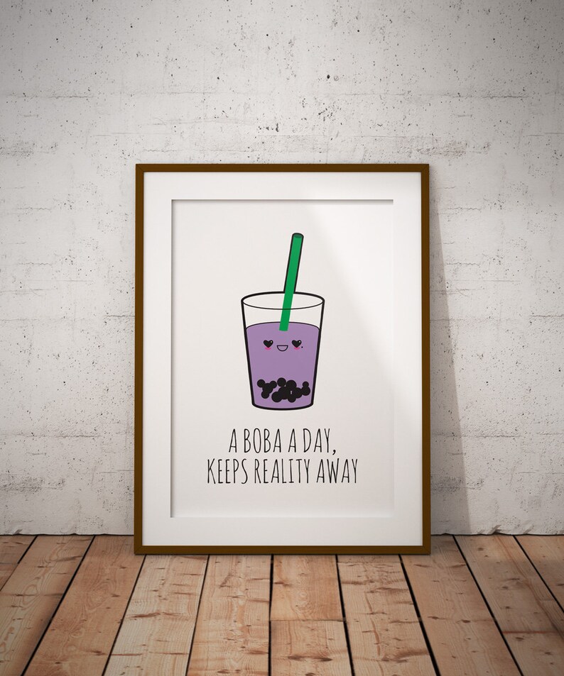 Cute Bubble Tea Prints, 8x10 prints image 8