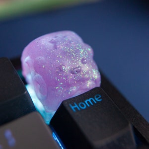 Cosmoctopus Artisan Keycap, LIMITED! handmade resin glitter sparkle translucent kawaii cute custom mechanical keyboard enthusiast gift