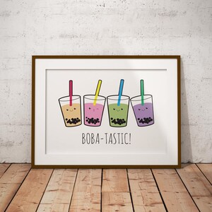 Cute Bubble Tea Prints, 8x10 prints image 4