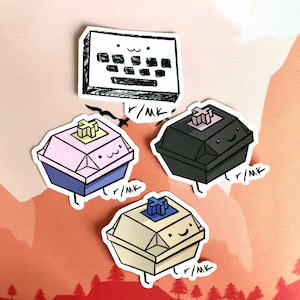 Cute Mechanical Keyboard Stickers, Vinyl Die Cut Keyswitch, banana split, alpaca, blueberry switches, Kawaii Keyboard Enthusiast Gifts