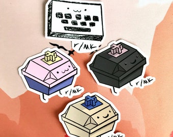 Cute Keyboard Stickers, die cut vinyl sticker