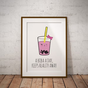 Cute Bubble Tea Prints, 8x10 prints image 10