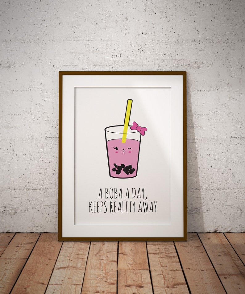 Cute Bubble Tea Prints, 8x10 prints image 10