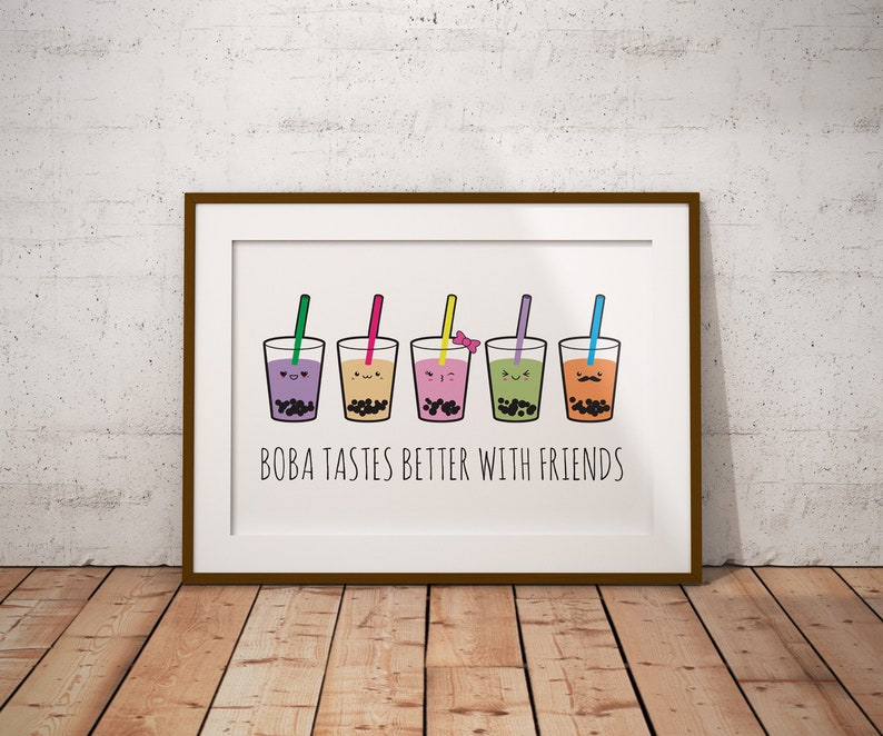 Cute Bubble Tea Prints, 8x10 prints image 5