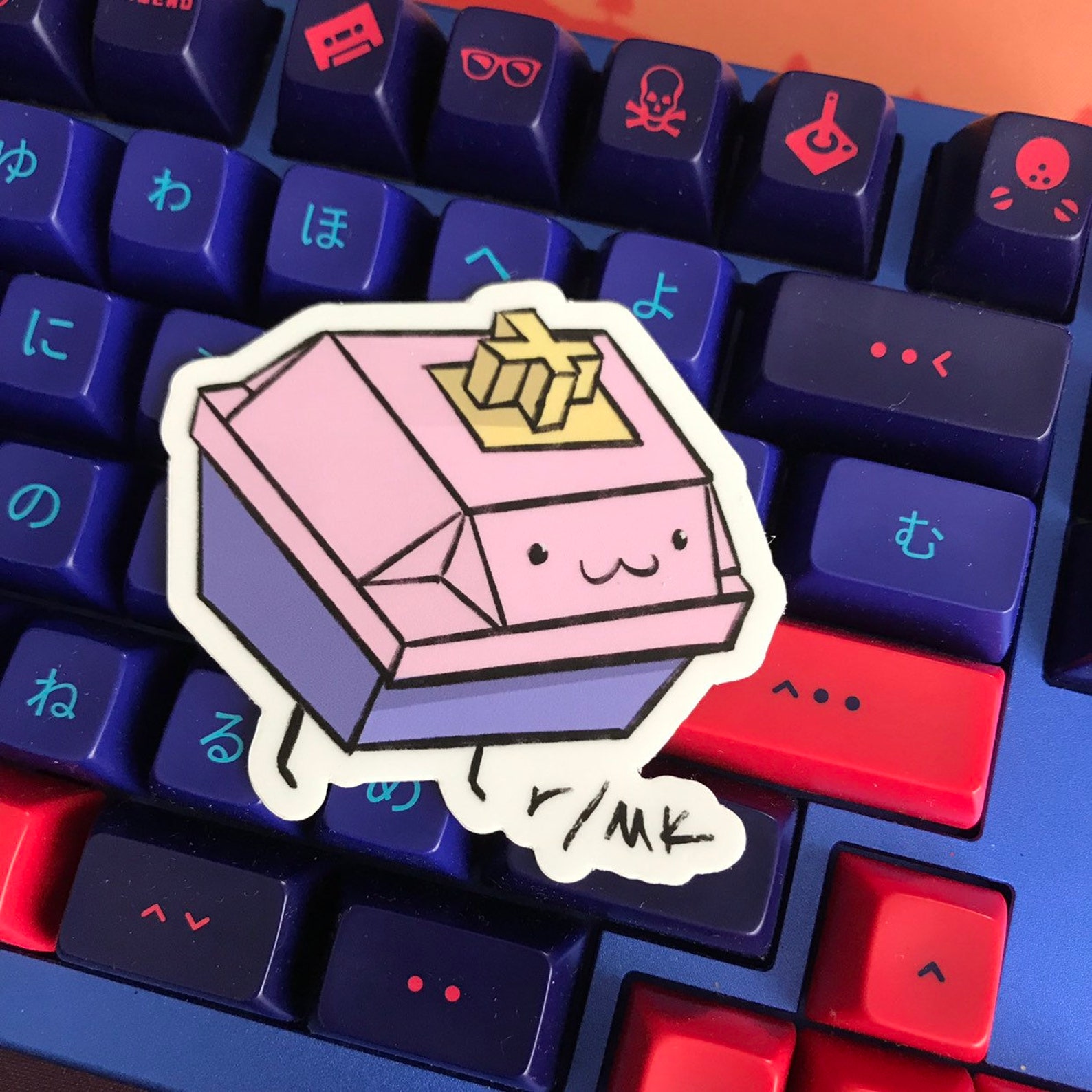 Cute Keyboard Stickers Die Cut Vinyl Sticker Etsy