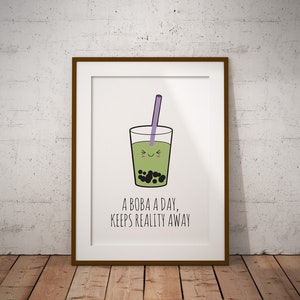 Cute Bubble Tea Prints, 8x10 prints image 7