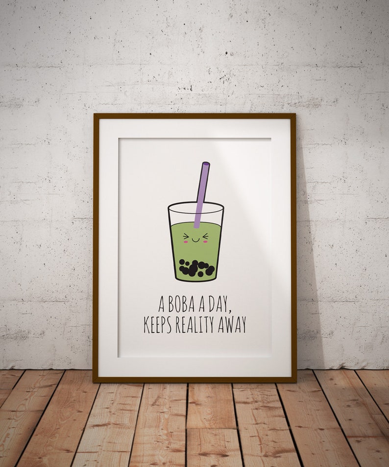 Cute Bubble Tea Prints, 8x10 prints image 7