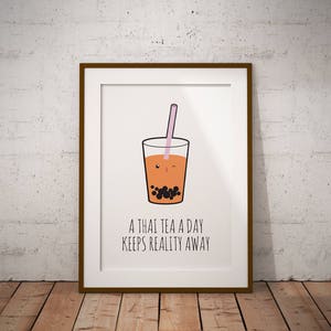 Cute Bubble Tea Prints, 8x10 prints image 3